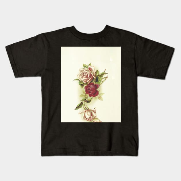 Painted Roses - Nature Inspired Kids T-Shirt by JDVNart
